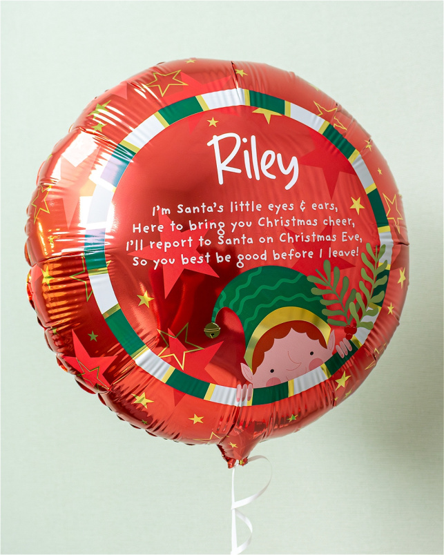 Balloons | Naughty Elf | Upsell gifts | Helium filled efl arrival balloon