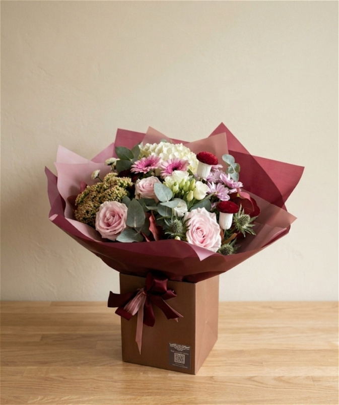 Autumn | Autumn Plum & Blush Hand-Tied Bouquet