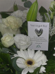 Bouquets | The Strength Bouquet – Hand-Tied White Flowers with Pocket Hug Heart