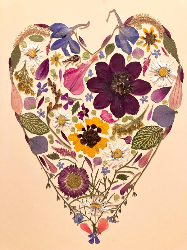 Gifts | Heart pressed flower frame