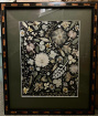 Gifts | White florals in black walnut inlay frame