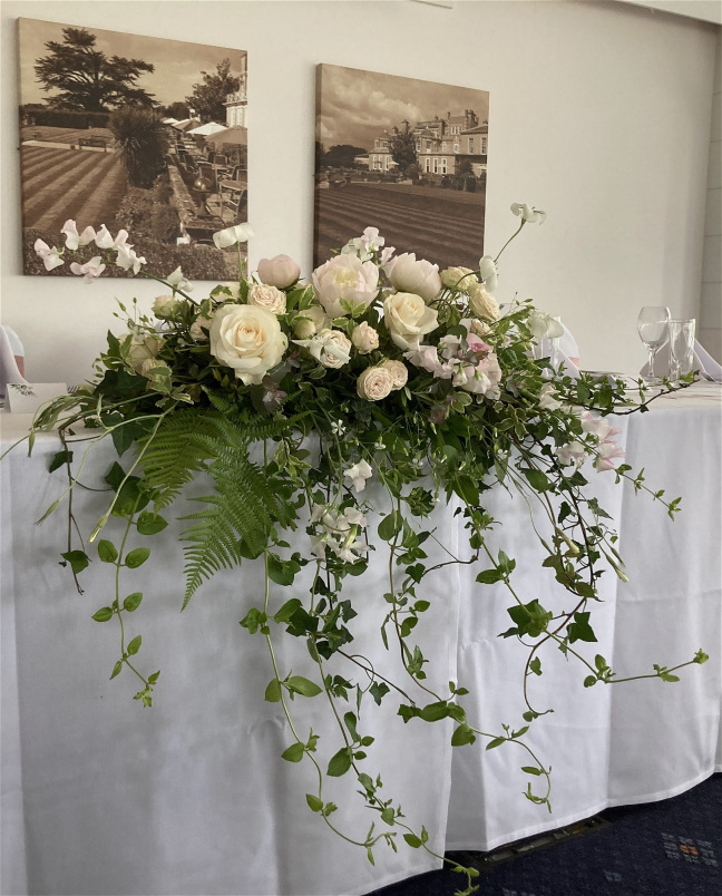 FaB Signature Wedding Flowers | Ceremony/ Top table arrangement