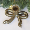 Christmas | Gifts | Gold Bow Candle Holders- Short