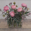 Arrangements | Mother's Day | Spring | Pink Ranunculus Elegance - Bottle Arrangement by Violets Florist