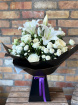 Bouquets | Mother's Day | Elegant White Lily & Rose Bouquet – Violets Florist Charlestown, Mayo