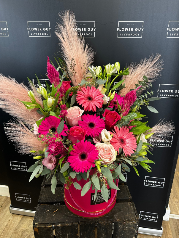 A Florist’s Choice Bouquets | Pink Pampas Hatbox
