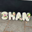 Funerals and Tributes | White Massed Tribute Lettering