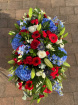 Funerals | Red , White and Blue Casket Spray