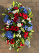 Funerals | Red , White and Blue Casket Spray