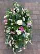 Funerals | White and Pink Casket Spray