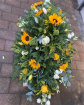 Funerals | Yellow and White Casket Spray