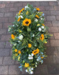 Funerals | Yellow and White Casket Spray