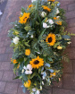 Funerals | Yellow and White Casket Spray