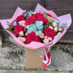 Valentines | Red Rose & Pink Spray Rose Bouquet
