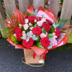 Valentines | Red Rose & Pink Spray Rose Bouquet