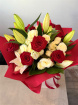 Valentines  | Valentines Rose & Lily Bouquet