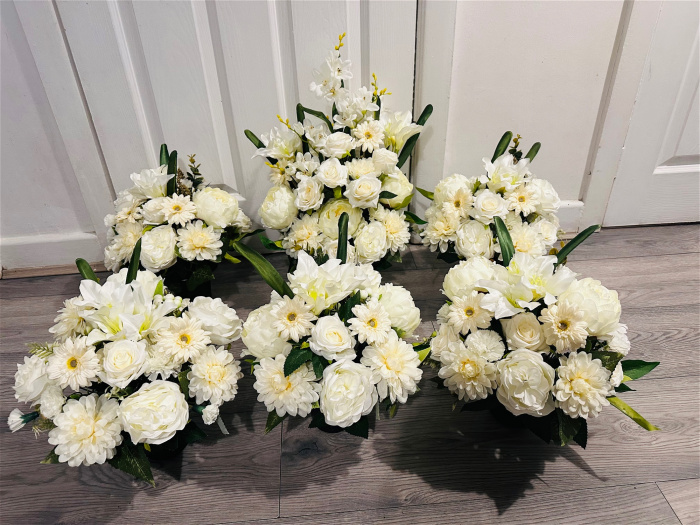 Artificial Flowers and Plants | Silk flower Cemetery pots