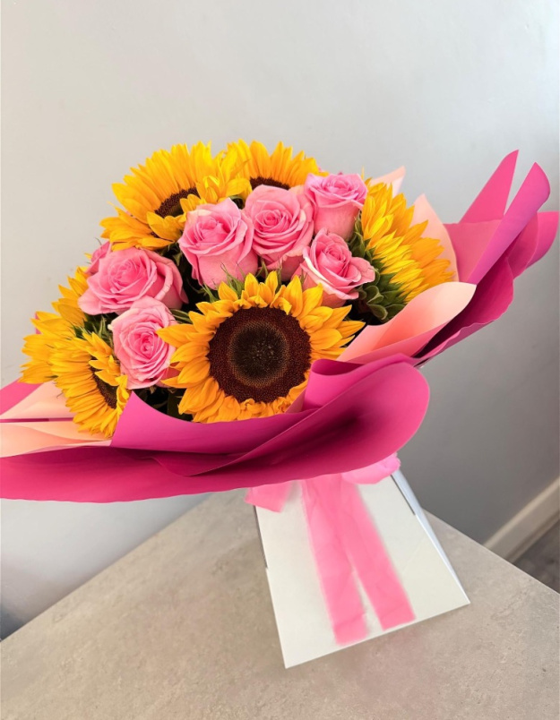 Bouquets | Rose & Sunflowers Bouquet