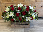 Funerals & Sympathy | Rose and Lily Coffin spray