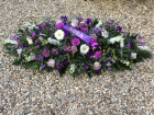 Funerals & Sympathy | Purple, Lilac and White Coffin Spray