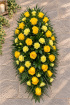 Funerals & Sympathy | Yellow Rose and Carnation Coffin Spray