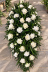 Funerals & Sympathy | White Rose and Carnation Coffin Spray