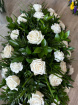 Funerals & Sympathy | White Rose and Carnation Coffin Spray