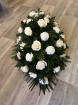 Funerals & Sympathy | White Rose and Carnation Coffin Spray