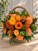 Arrangements | Funerals & Sympathy | Gifts | Orange glow flower basket