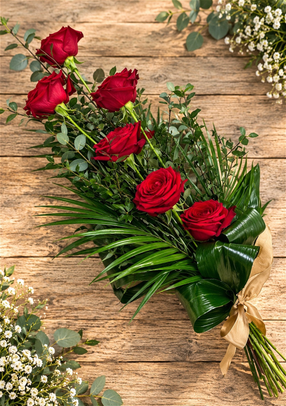 Funerals & Sympathy | Tied sheaf, Roses