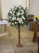 Funerals & Sympathy | White Pedestal Arrangement