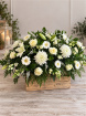 Funerals & Sympathy | White and Green Coffin Spray – Funeral Flowers