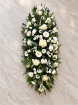 Funerals & Sympathy | White and Green Coffin Spray – Funeral Flowers