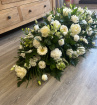 Funerals & Sympathy | White and green coffin spray