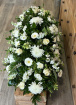 Funerals & Sympathy | White and green coffin spray