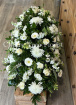 Funerals & Sympathy | White and green coffin spray