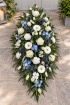 Funerals & Sympathy | White and Blue Coffin Spray