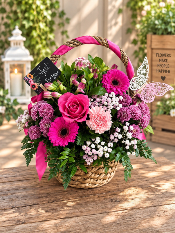 Arrangements | Mother's Day | Pink Basket
