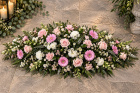 Funerals & Sympathy | Pink and White Coffin Spray