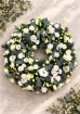 Funerals & Sympathy | White Wreath with Eucalyptus