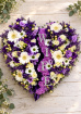 Funerals & Sympathy | Broken Heart in mixed/loose flowers