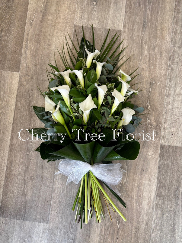 Funerals & Sympathy | Calla Lily Tied Sheaf