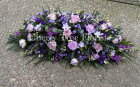 Funerals & Sympathy | Purple and Lilac coffin Spray