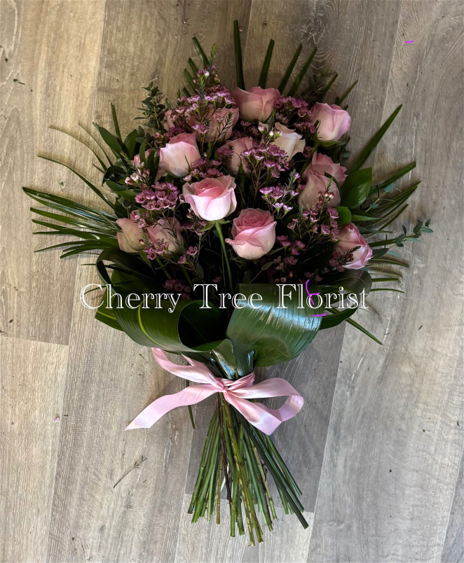 Funerals & Sympathy | Pink rose tied sheaf