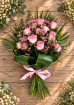 Funerals & Sympathy | Pink rose tied sheaf