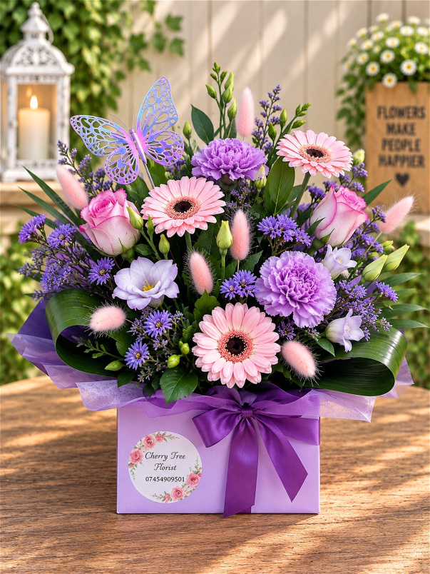 Arrangements | Square Box Flower Arrangement