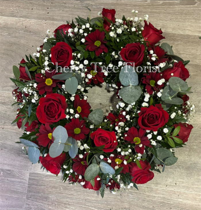Funerals & Sympathy | Red Rose & Chrysanthemum Wreath