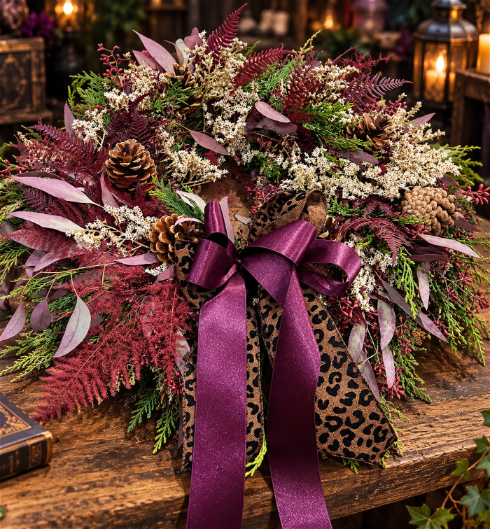Arrangements | Bouquets | Midnight enchantment wreath