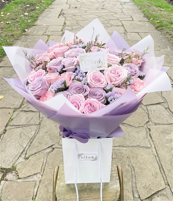 Bouquets | Lilac & Pink Rose Bouquet