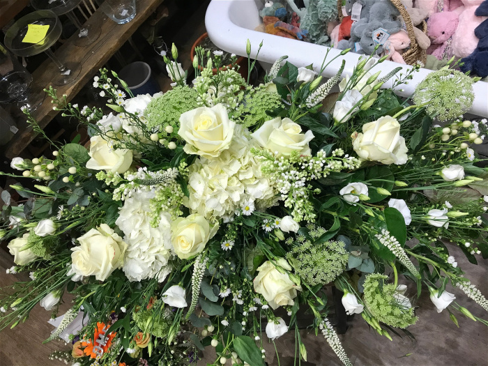 Funeral | Whites and Greens Funeral Spray